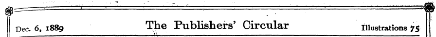 Dec. 6,1889 The Publishers' Circular ill...